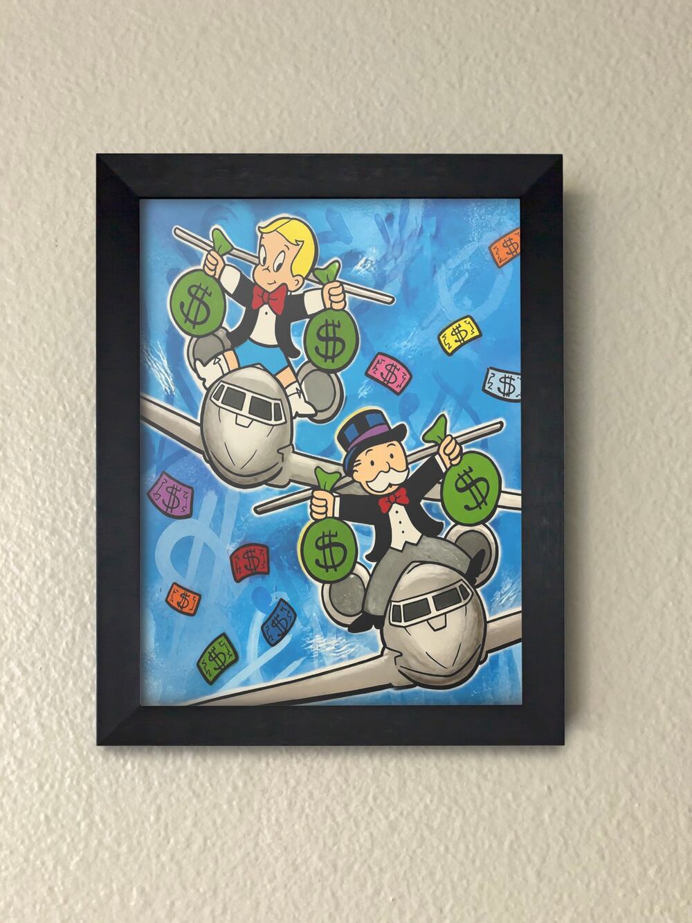 Monopoly and Richie Rich Money Framed Wall Art